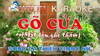  Karaoke GÕ CỬA Thiếu Giọng Nữ | Song Ca Với Trình Lâm | Nhạc sống Full HD (Một lần ghé thăm)