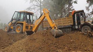 NEW JCB Backhoes Loading Soil in Dump Truck - Dump Truck Carrying Soil - JCB Tractor Video 5