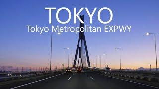 4K Twilight Drive on Tokyo Metropolitan EXPWY | Tokyo-Yokohama Round Trip