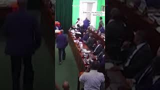 Chaos in Bahamas parliament as opposition MP hurls ceremonial mace out the window