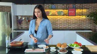 Sexy Girl Cooking - How To Cook BURGER - Pong Kyubi Cooking