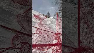 Scariest Crash Yet - Saved By The Net - Black Wall Glacier 3000 #skiing #ski #switzerland #suisse