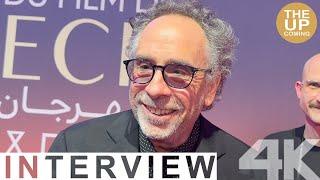 Tim Burton interview at Marrakech Film Festival Red Carpet 2024