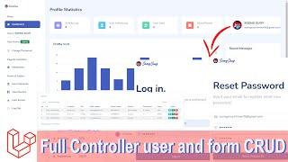 Admin dashboard in Laravel ​8.XX Full Controller User