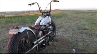 Nice garage built Harley bobber (clip from Free to Wander motorcycle documentary)