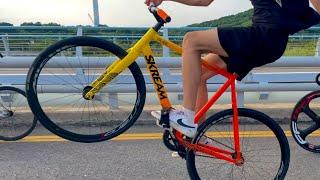 KOREA SKREAM BIKE TRICK #fixedgear #skream #bike #wheelie #trick #KOREA