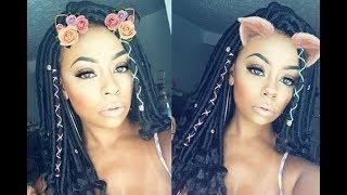 My First Attempt at Goddess Locs | Zury Crochet Braid 2X Goddess Loc Braid Loose Wave 18"