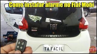 Como instalar alarme no Fiat  Mobi com subida e descida de vidro via controle.