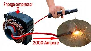 How to make a welding machine from the latest refrigerator compressor 2023 / SINGLE MOTHER 1973