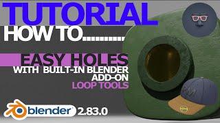 Blender 2.8 Tutorial - How to Make Holes in Anything!