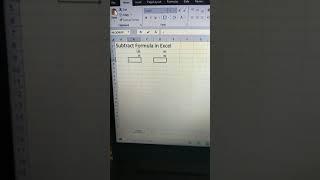 Subtract Formula in Excel