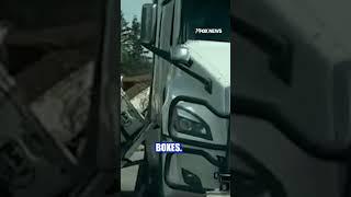 BEE-WARE: Millions of bees escape transport vehicle #shorts #news #us #bee #escape #viralvideo