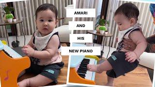 Amari Crawford plays piano and bonding with Birthday Daddy Billy Crawford