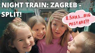 NIGHT TRAIN in Croatia - ZAGREB TO SPLIT (sleeping cabin - 8.5hrs)