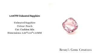 1.03CTS Unheated Sapphire Peach