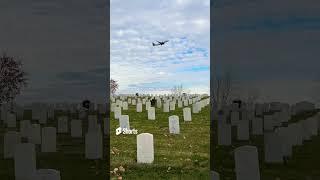 Airplane Take Off Viewed From A Veterans Cemetery #takeoff #airplane #shorts