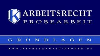 Probearbeit - rechtliche Fallstricke