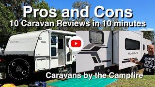 Pros & Cons - 10 Caravans reviewed in 10 minutes