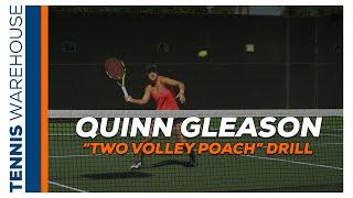 Best Tennis Drill: Two Volley Poach with #TeamTW's Quinn Gleason (volley & doubles practice)! 