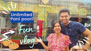 "வயிறு வெடிக்க சாப்பாடு" Unlimited Pani Poori Tamil Vlog *Sanghavi On *மரமாக மாறிய செந்தில்