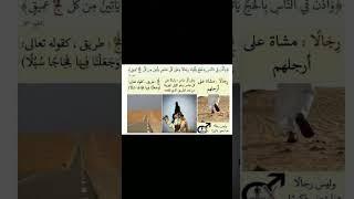 المعنى في صورة في قوله تعالى:{وأذن في الناس بالحج يأتوك رجالا وعلى كل ضامر يأتين من كل فج عميق}