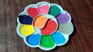 How to make 12 acrylic painting colors with 3 primary colors | easy homemade painting colors