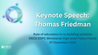 OECD | Education and Skills High Level Policy Forum: Keynote Speech by Thomas Friedman