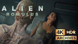 Alien: Romulus [ 4K - HDR ] Final Fight 1/4 - Xenomorph Hybrid kills Kay (2024)