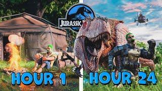 I Survived 24 Hours Straight in Jurassic World on ARK Survival Evolved