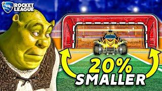 I SECRETLY made the goal SMALLER... he never noticed (Rocket League Prank)