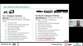 Regulatory Framework for Lithium-ion Battery Safety in India by Manoj Desai - GM, ARAI