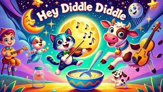  Hey Diddle Diddle | Fun Nursery Rhyme for Kids | Sing Along & Dance | Kuchu Muchu TV | Popular