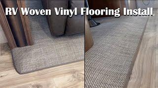 RV Slide Out "Woven" Vinyl Flooring Install (Carpet Replacement)  |  Easy DIY Upgrade