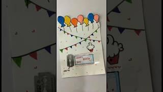 DIY birthday gift card paper | happy birthday dear  | crafterjyoti |