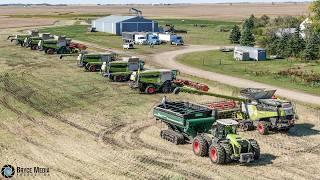 Gewaltige Schlagkraft! 7 x Claas Lexion 8700 & 8600 Mähdrescher- fast 100m Arbeitsbreite! Ernte 2024