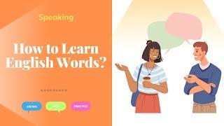 How to Learn English Words?