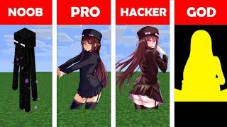 Enderman girl NOOB vs PRO vs HACKER vs GOD MINECRAFT Pixel Art