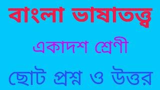 বাংলা ভাষাতত্ত্ব, একাদশ শ্রেণী,Bangla vasatatta ,class 11//Bright Bangla point