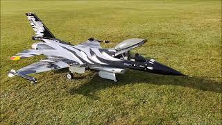 F-16 Fighting Falcon from BVM in 1:5 scale with Jet Cat P220 RXI RC Jet turbine ONBOARD & GROUND