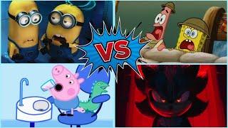 Minions VS Gupka BOB VS Papa Pig VS Shadow-Coffin Dance Song (COVER)