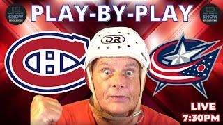 NHL GAME PLAY BY PLAY: CANADIENS VS BLUE JACKETS