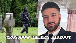 ‘Crossbow killer’ Kyle Clifford’s wooded hideout where he was found with self-inflicted chest wound