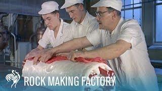'London Rock' Making Candy Factory (1957) | British Pathé