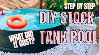 Building our STOCK TANK POOL + Cost- 2022