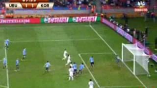 Uruguay 2 Corea del Sur 1 - Mundial Sudafrica 2010