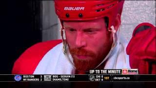 Johan Franzen talks about how to play with Pavel Datsyuk