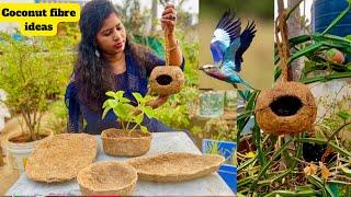 Coconut fibre ideas | done in coconut waste coir | super tricky idea | how to make coconut fibre |