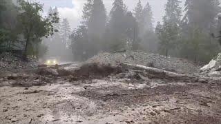 Video captures massive mudslide