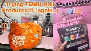 Unboxing the MOST AFFORDABLE Nail Products for Beginners.. HUGE Temu Nail Haul! ALL UNDER $200!!