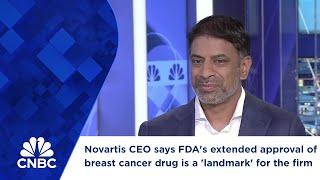 Novartis CEO says FDA's extended approval of breast cancer drug is a 'landmark' for the firm